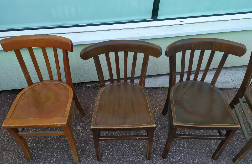 Lot de 10 chaises de bistrot luterma bois