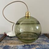 Vintage olive green pendant lamp