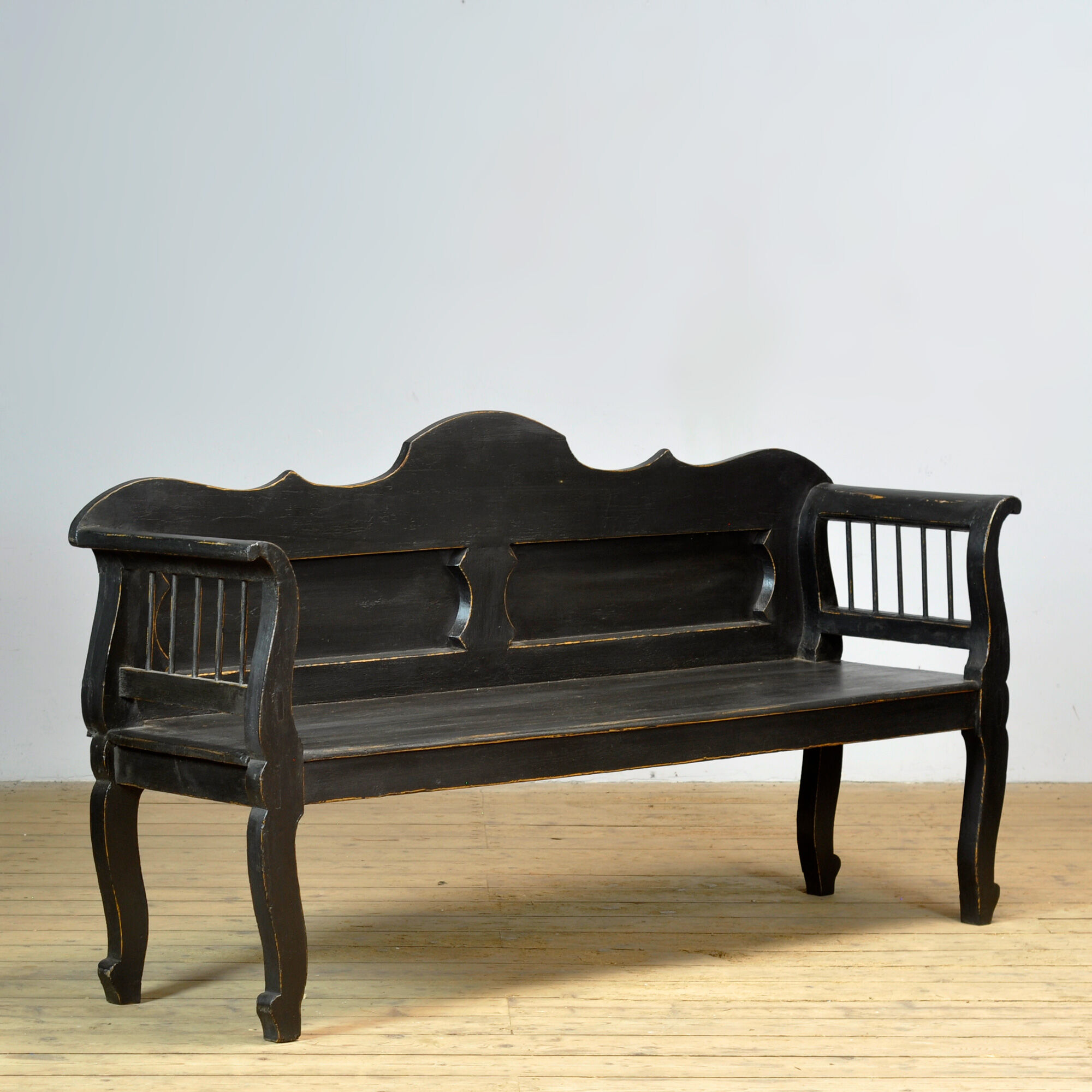 Banc en pin ancien, années 1900
