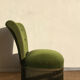 Chauffeuse en velours vert
