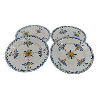 Batch of 4 Sarreguemines plates