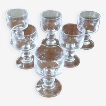 6 verres à digestif vintage en cristal