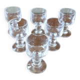 6 verres à digestif vintage en cristal