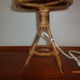 Wicker rattan bedside lamp 1960
