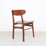 Farstrup teak wooden chairs with new skai, 1960s