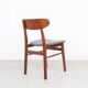 Farstrup teak wooden chairs with new skai, 1960s