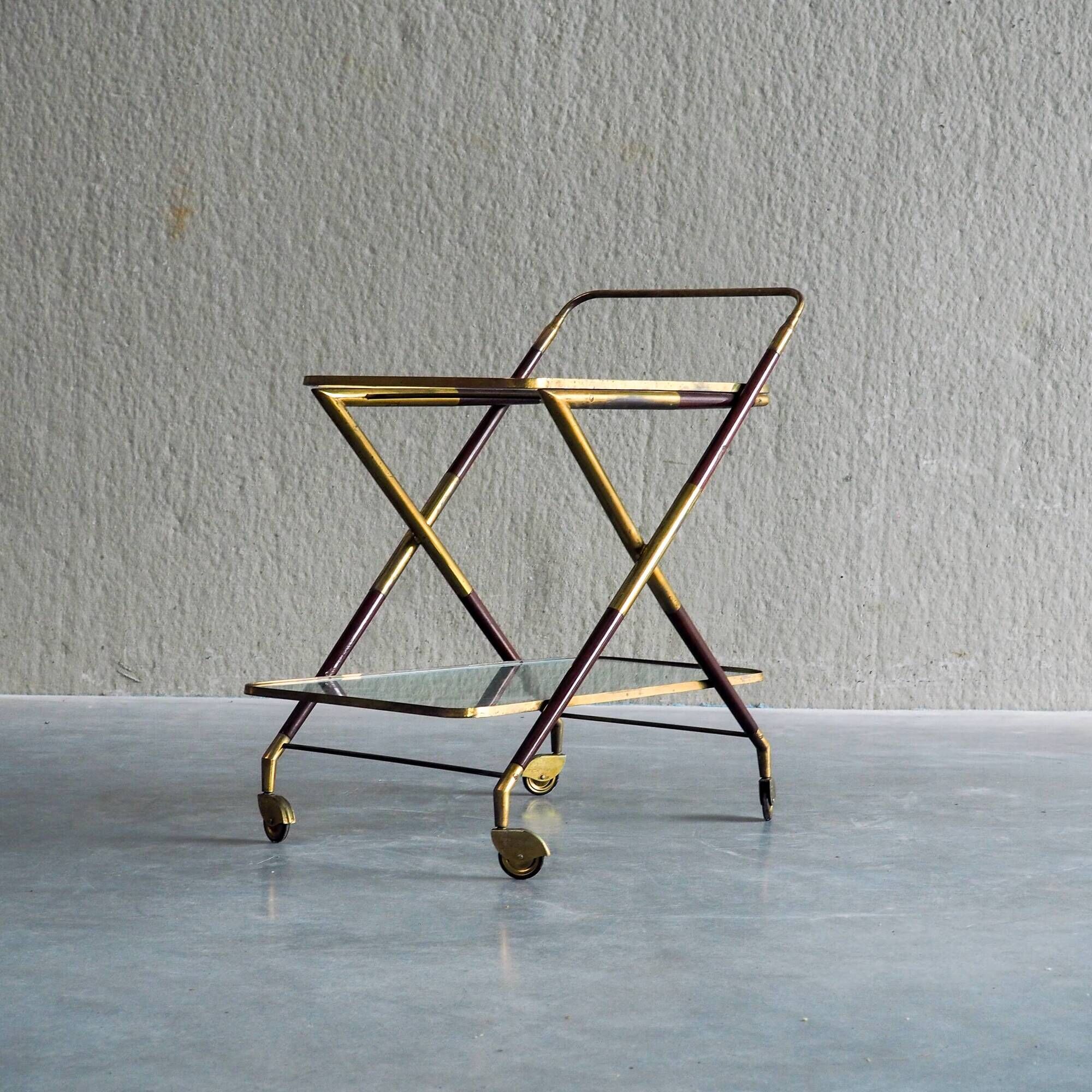 1950s Italian Bar Trolley, Attributed to Cesare Lacca