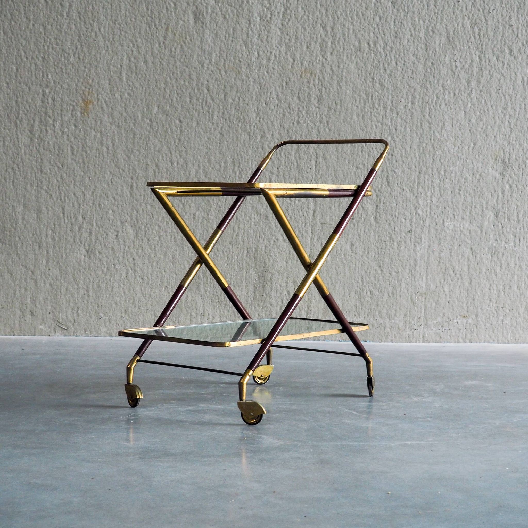 1950s Italian Bar Trolley, Attributed to Cesare Lacca