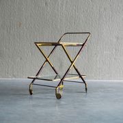 1950s Italian Bar Trolley, Attributed to Cesare Lacca