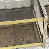Duo de tables en laiton vintage