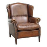 Wingback Chair in Sheepskin Leather