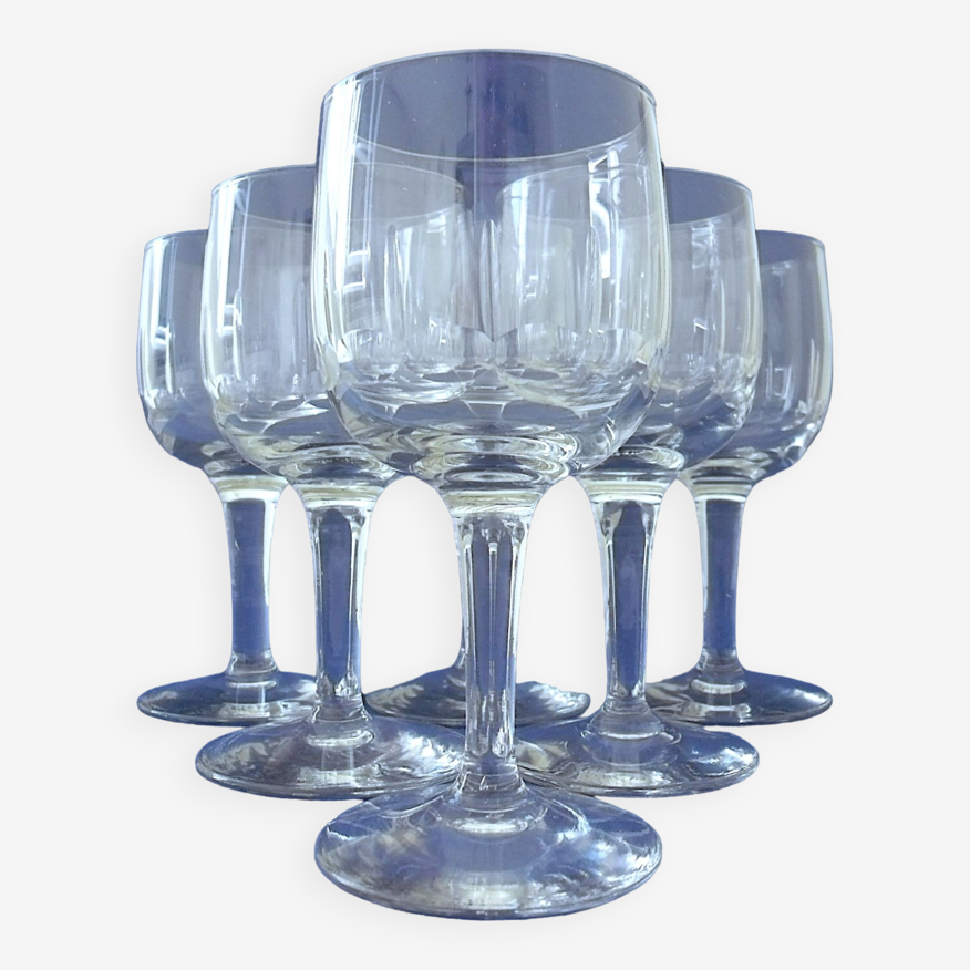 Set of Six Antique Moser Port Wine Glasses