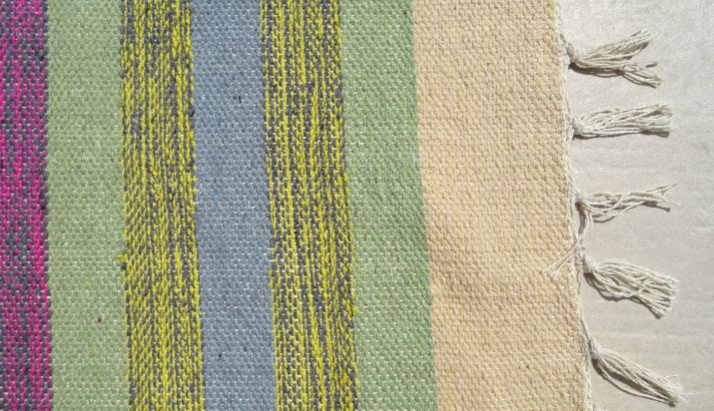 Braided rug 100% cotton multicolor 56x177cm