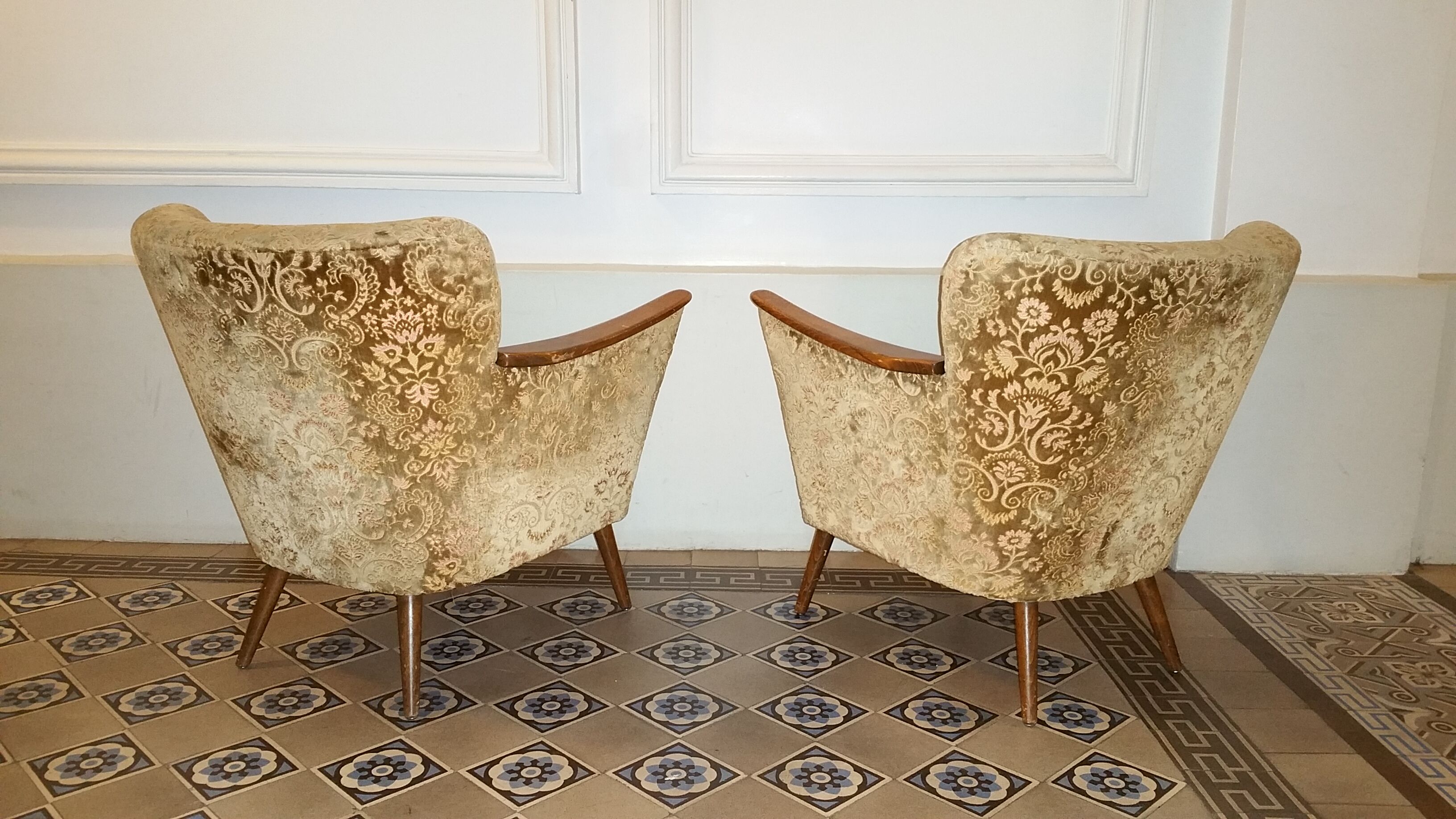 Pair of chairs 50s 60s