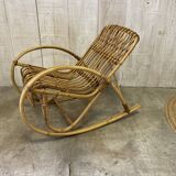 Vintage rattan rocking chair