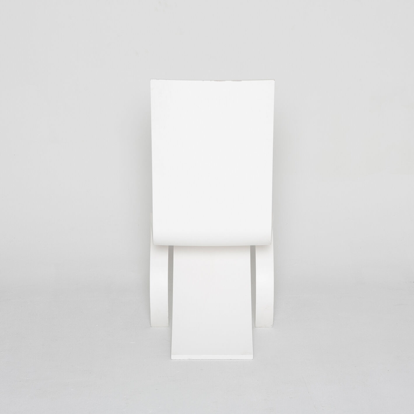 High back white chair