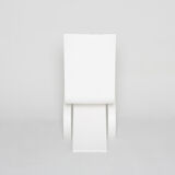 High back white chair