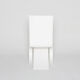 High back white chair