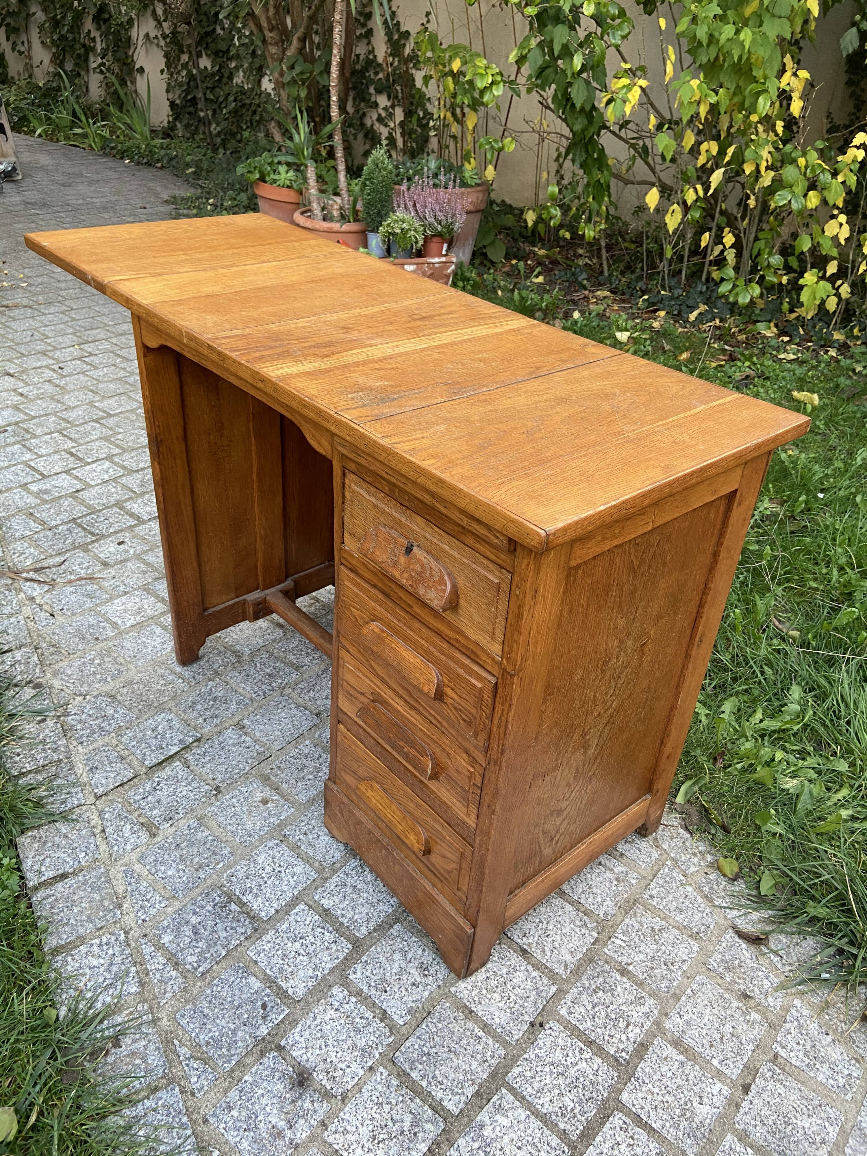 Oak 40/50s children's desk
