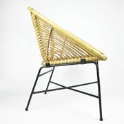 1960s Scandinavian modern rattan bucket armchair, Denmark