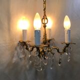 Chandelier 4 lights bronze and grapevines
