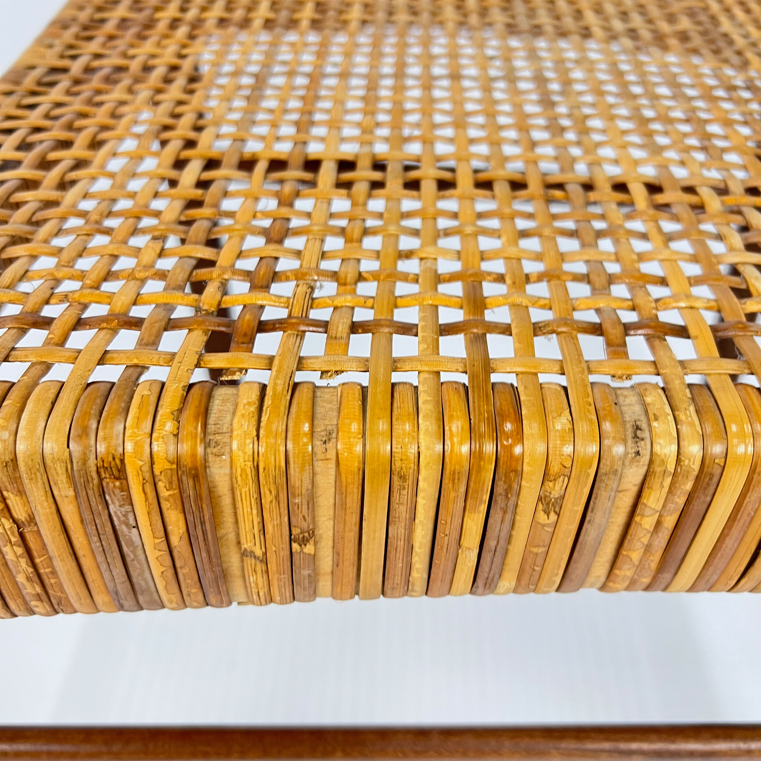 Danish teak and papercord side chair, 1960s