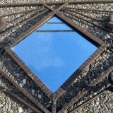 art deco wrought iron wall mirror