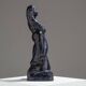 Sculpture de sirène en céramique bleue, 1920