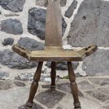 Brutalist Mountain Tripod Chair in Wood