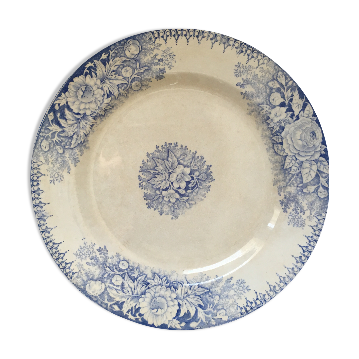 Very old serving dish in iron earth