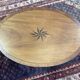 Oval English side table from the 1950s in mahogany