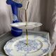Vintage two-tier English porcelain servant