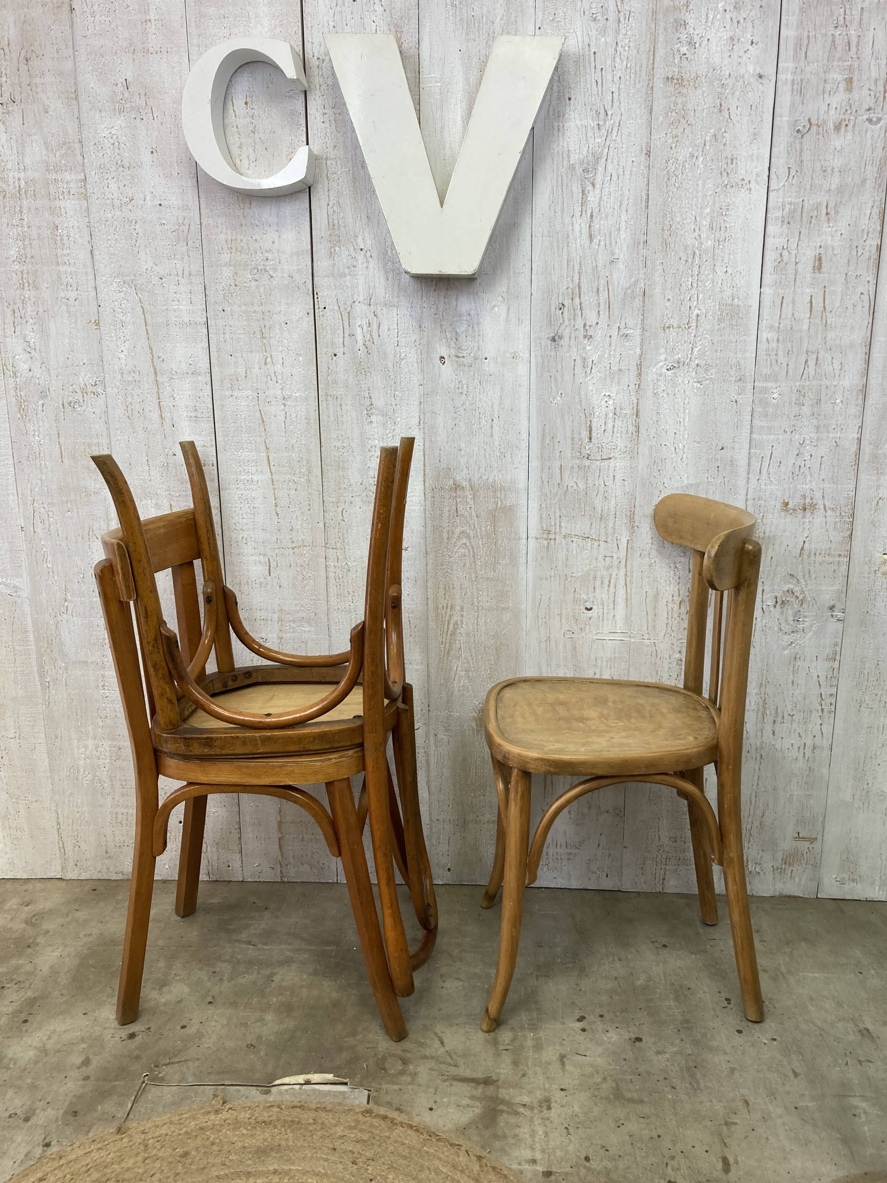 set of 3 mismatched bistro chairs