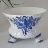 Cache pot céramique faïence  bleu delft