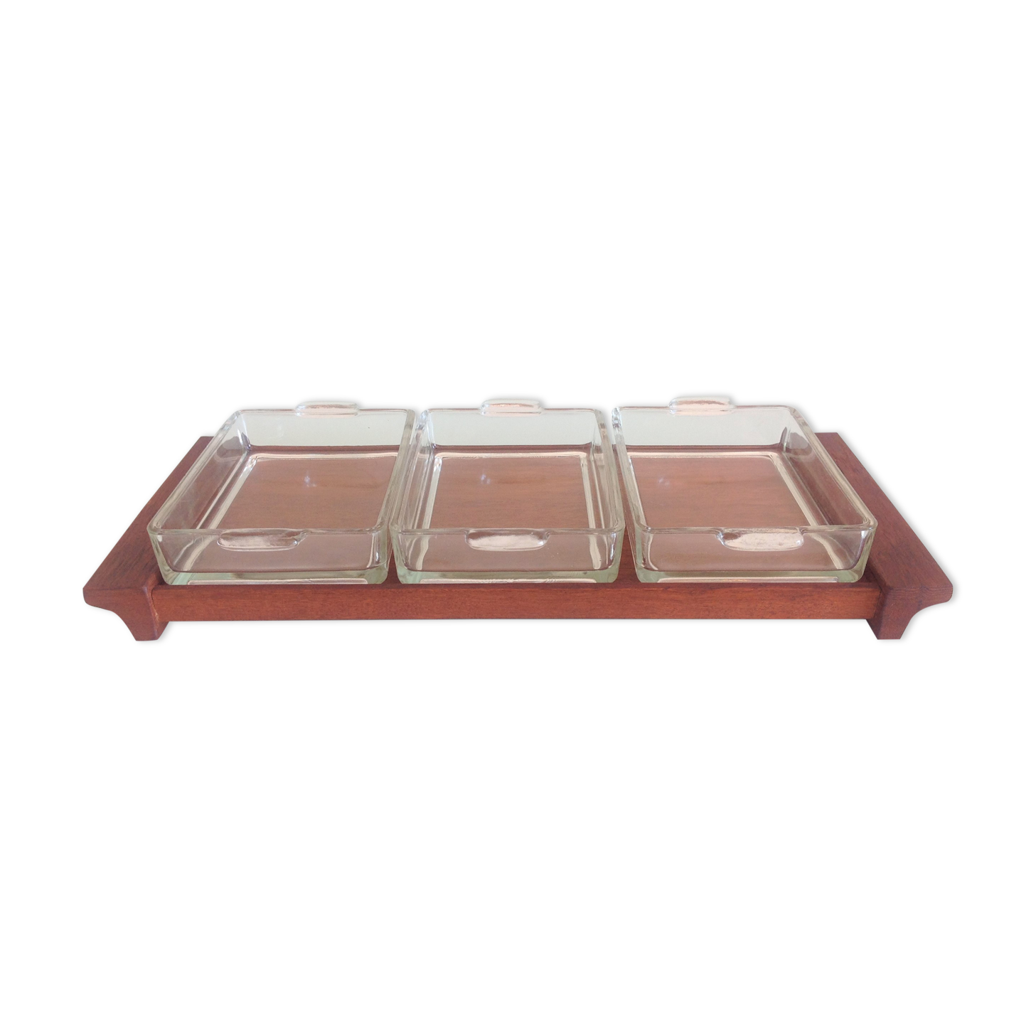 Servant tray in Scandinavian style teak / vintage 60s-70s