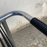 Black and chrome scoubidou stool