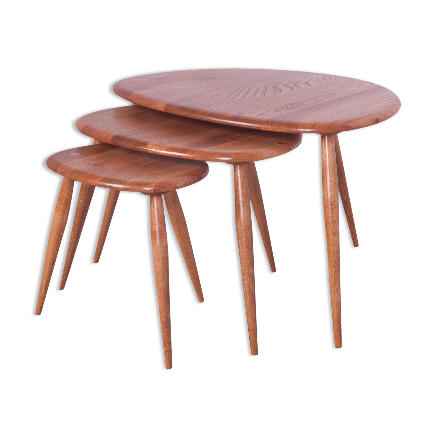 Pebble Nesting Tables by Lucian Ercolani for Ercol, 1960s, Set of 3