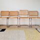 4 Italian chairs by Marcel Breuer B32 Cesca, 1970s