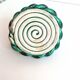 Quimper braided ceramic candle holder signed