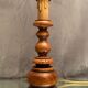 Rustic lamp foot in solid wood alder type