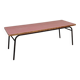 Large canteen table in pink formica and metal.