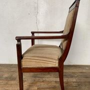 Fauteuil de bureau empire en acajou decor palmettes xviiième
