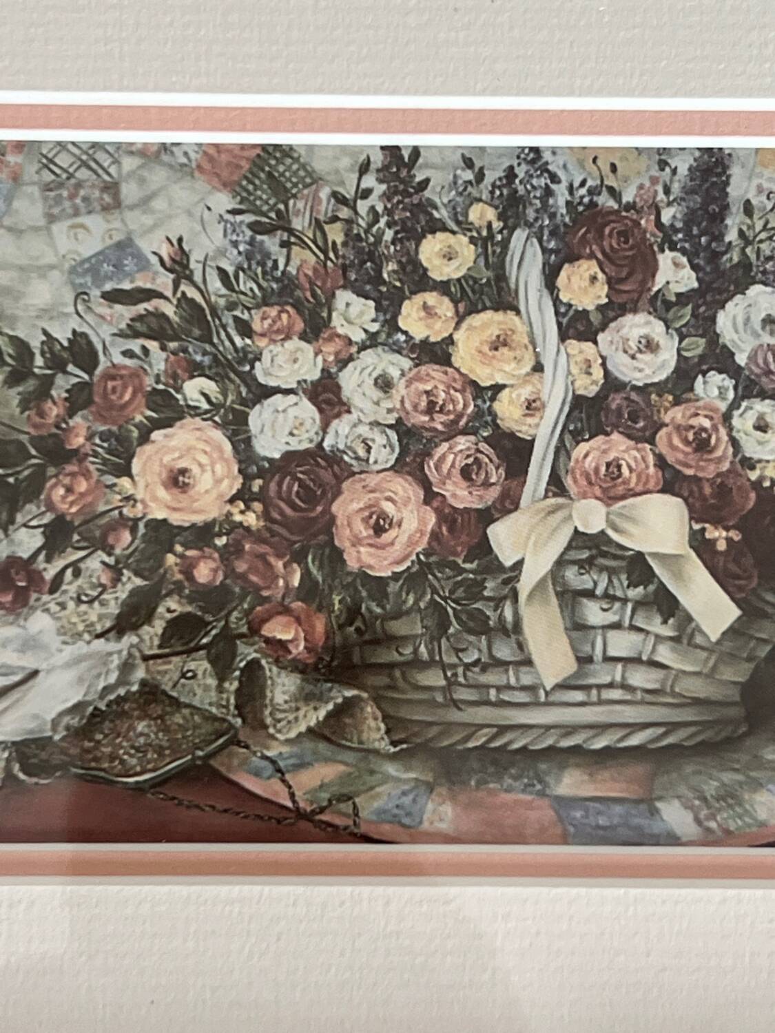 Basket of roses painting