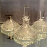 Bohemian crystal set with carved decoration