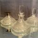 Bohemian crystal set with carved decoration