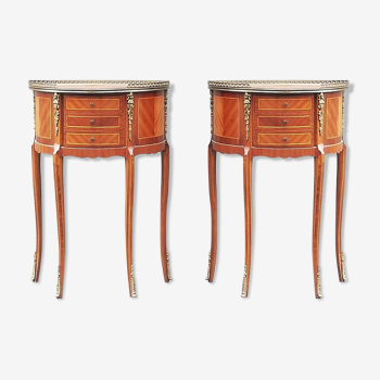 Pair of neoclassical bedside tables
