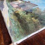 HST painting "Mediterranean landscape" by Louis AUDREY (19th-20th centuries)