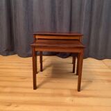 A pair of Kvalitet Form Funktion rosewood side tables Denmark 1960s
