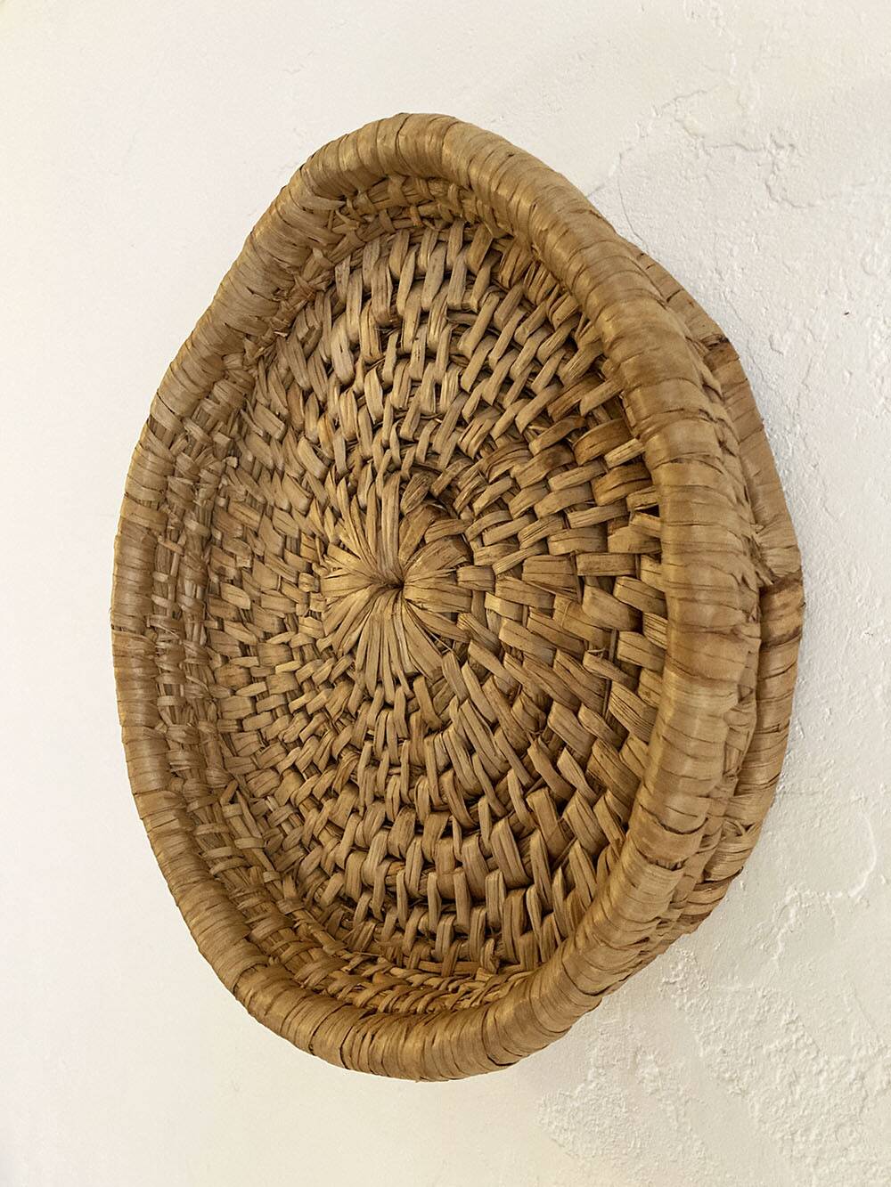Basket made from woven banana leaves