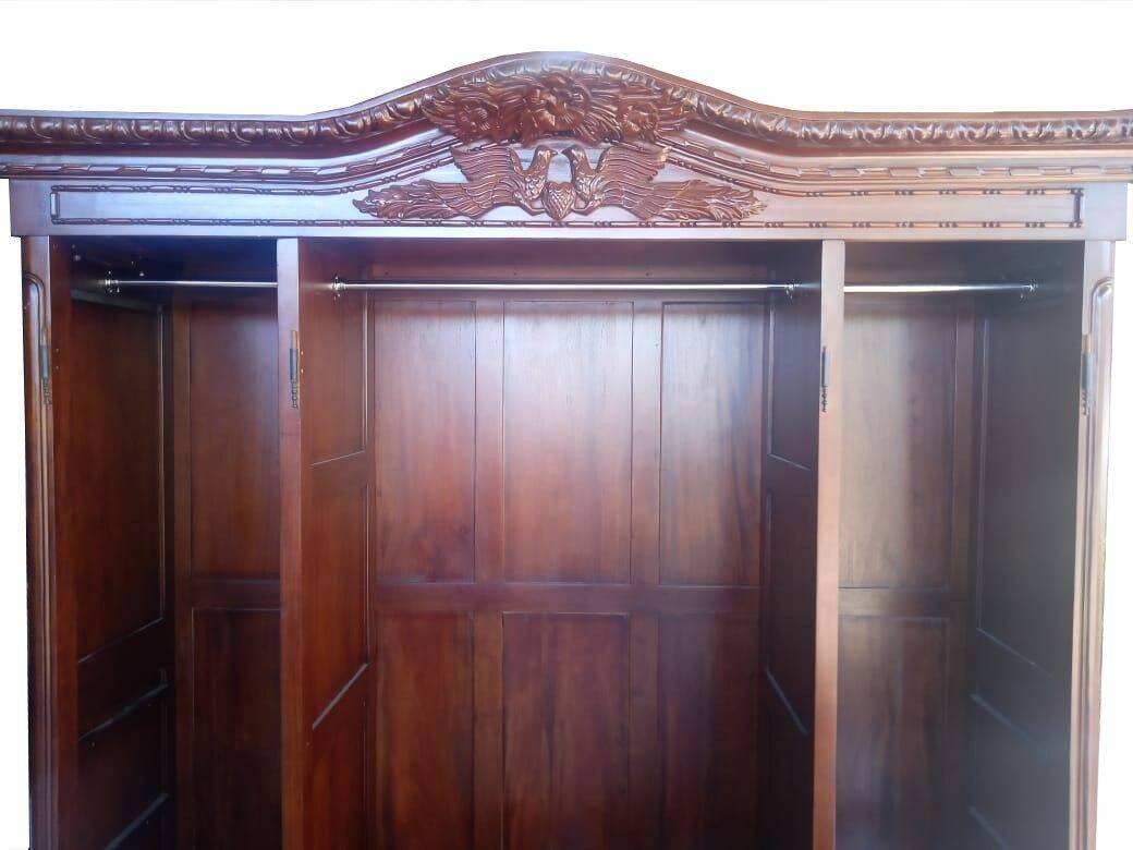 Norman wedding wardrobe in solid wood 4 doors